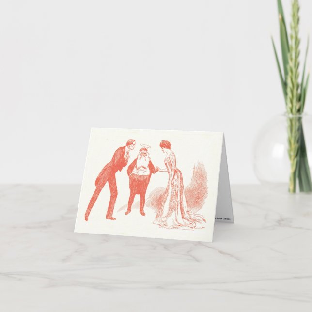 Classic Charles Dana Gibson-julkort Helgkort (Framsida)