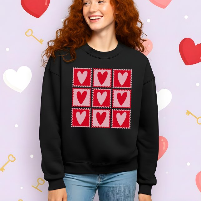 Classic Cherry Red Hearts Valentine’s Gift T Shirt (Skapare uppladdad)