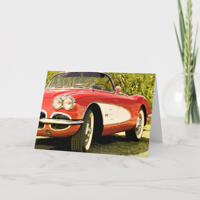 Classic Chevy Corvette Kort (Framsida)