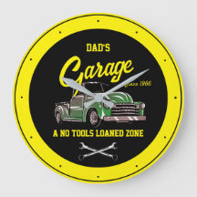 Classic Chevy Lastbil Garage Namn Black Gult