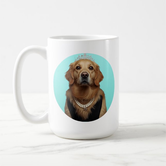 Classic Chic Breakfast Poster Golden Retriever Kaffemugg (Vänster)