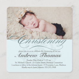 Classic Christening Baptism-inbjudan Inbjudningar