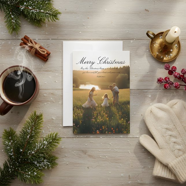 Classic Christmas Card – Joyful Holiday Wishes Inbjudningar (Skapare uppladdad)