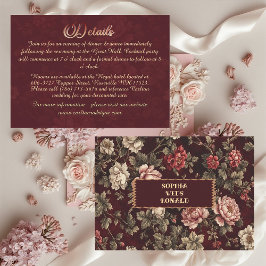 Classic Christmas Chinoiserie Romantic Wedding Tilläggskort
