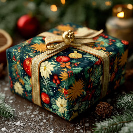 Classic Christmas Ornaments & Holiday Foliage Presentpapper