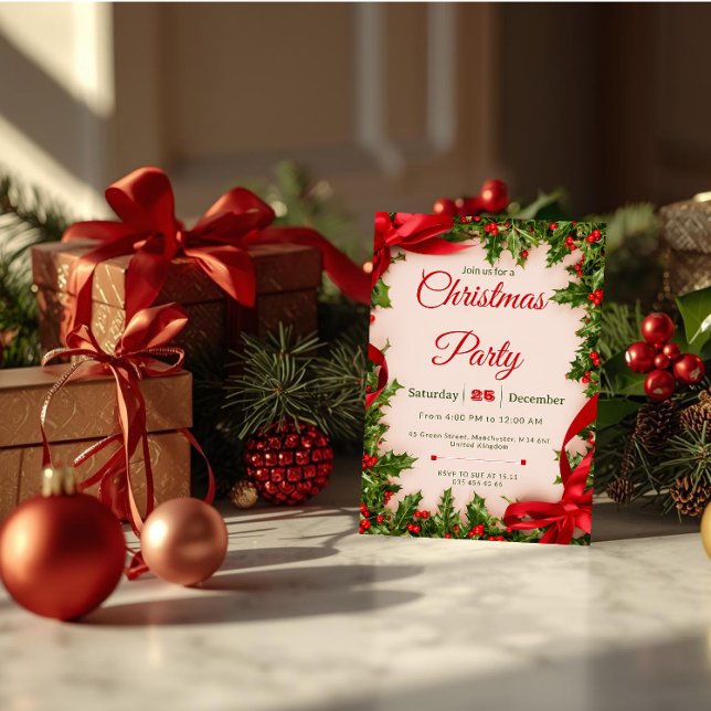 Classic Christmas Party Invitation Inbjudningar (Skapare uppladdad)