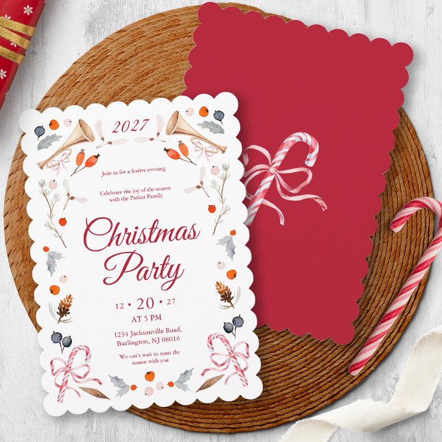 Classic Christmas Party Invite Inbjudningar (Skapare uppladdad)