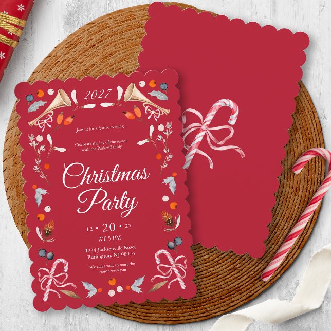 Classic Christmas Party Invite Inbjudningar (Skapare uppladdad)