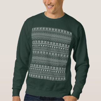 Classic Christmas Sweater Pattern Lång Ärmad Tröja