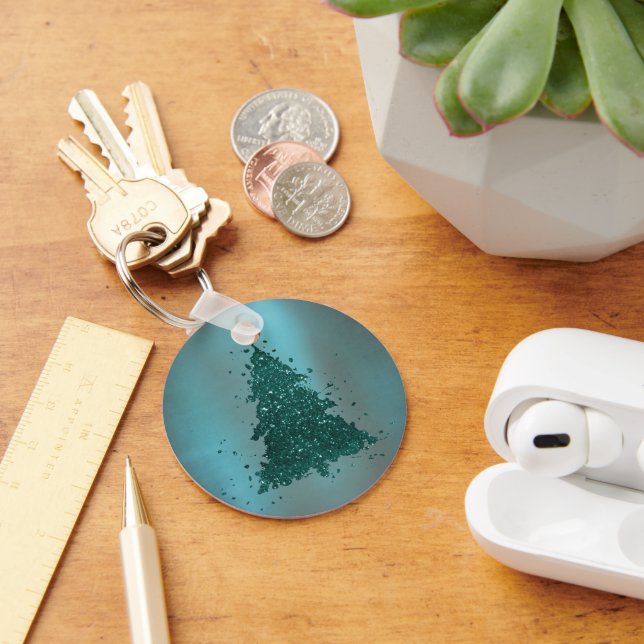 Classic Christmas Tree | Gorgeous Bold Kelly Green Nyckelring (Skrivbord)