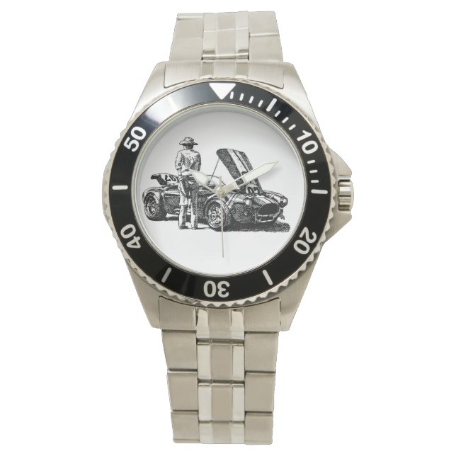 Classic Cobra Automobile Watch Armbandsur (Framsida)