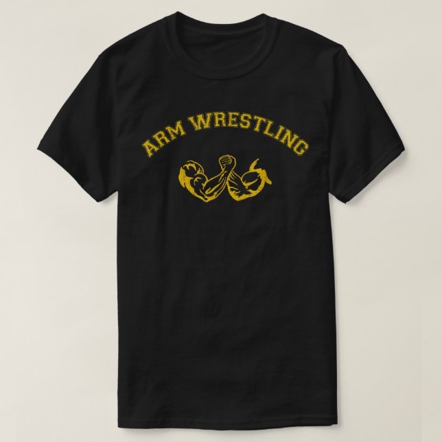 Classic College-stil Arm Wrestling T Shirt (Design framsida)