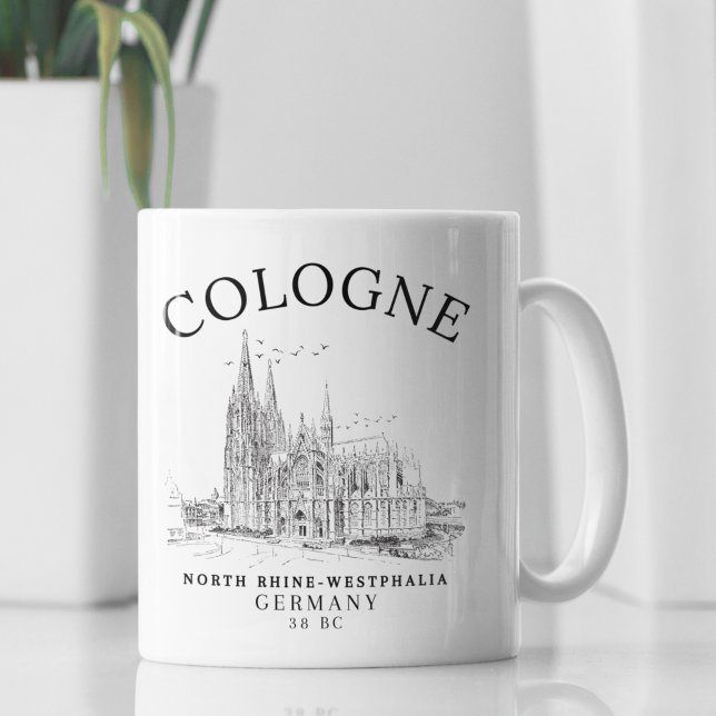 Classic Cologne Cathedral Germany Vista Kaffemugg (Skapare uppladdad)