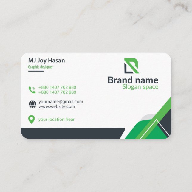 Classic Corporate business card design Visitkort (Baksida)