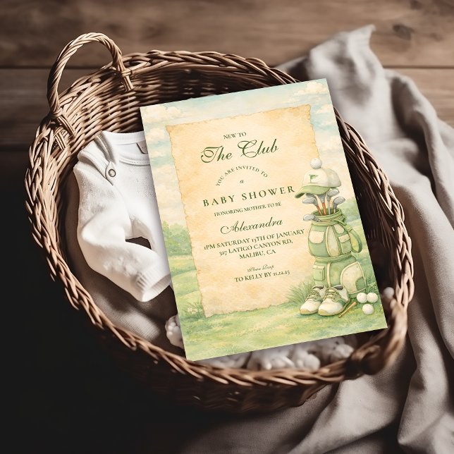 Classic Country Club Baby Shower Inbjudningar (Skapare uppladdad)