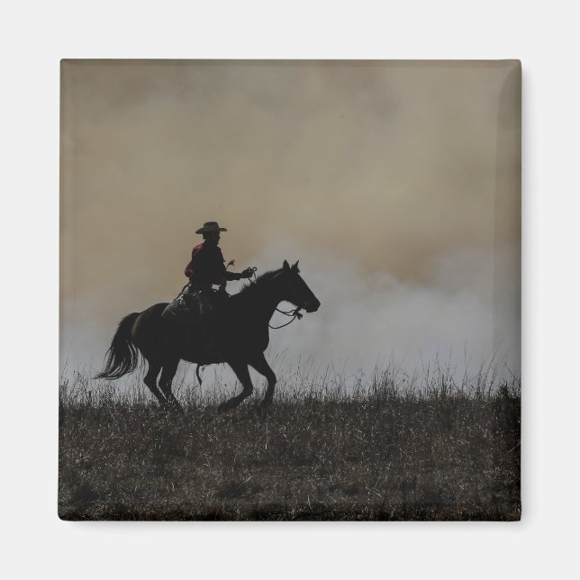 Classic Cowboy and Horse Magnet (Framsidan)