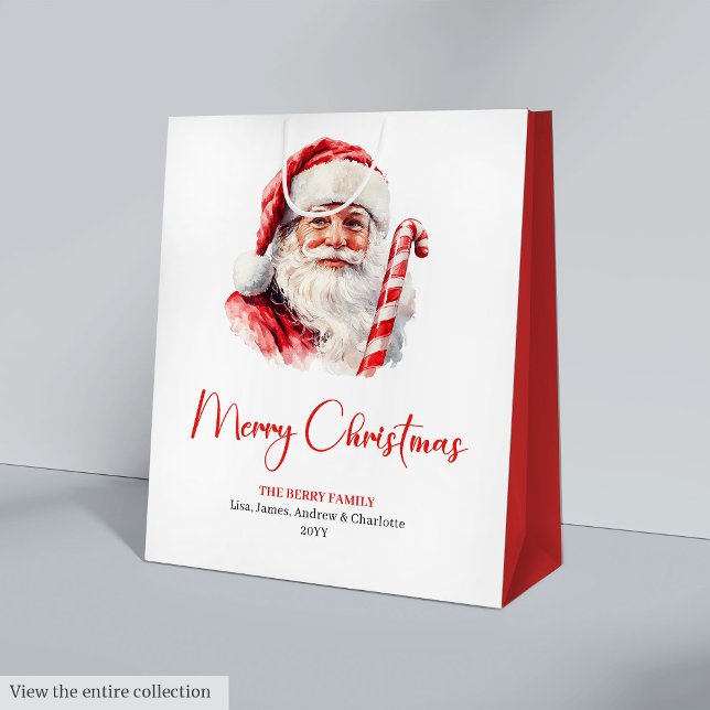 Classic Cozy Santa Claus Vintage Merry Christmas (Classic Santa Claus Vintage Merry Christmas Gift Bag)