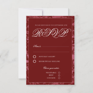 Classic Crimson Red Elegant OSA Kort