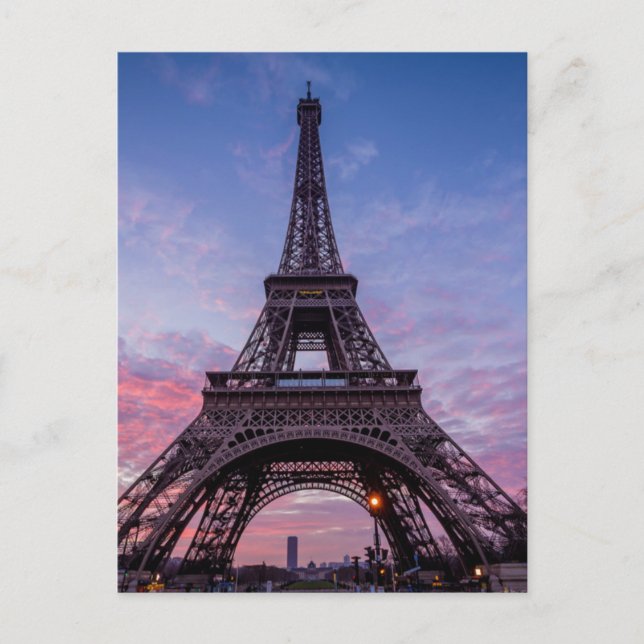 Classic Cute Eiffel Torn Paris Frankrike Photo Vykort (Framsida)