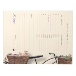 Classic cute Pastel purple and black Daily Planner Anteckningsblock