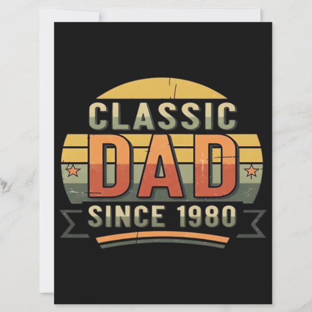 Classic Dad Since 1980  Vintage Retro  (Framsida)