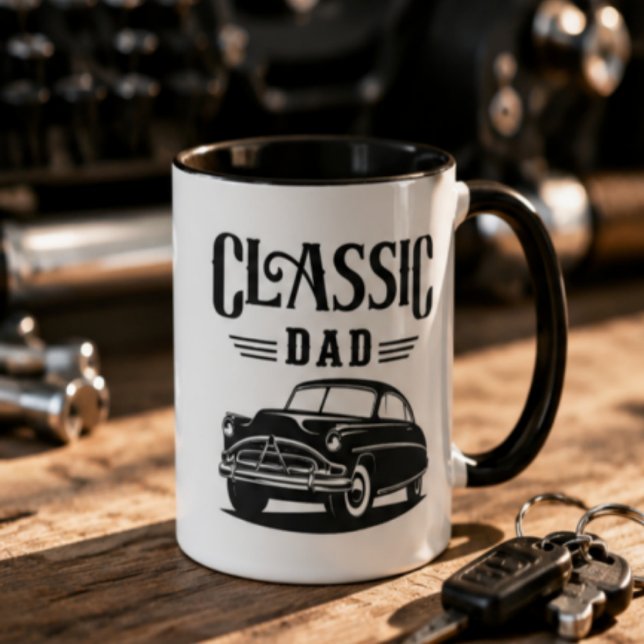 Classic Dad Vintage Car Coffee  Mugg (Skapare uppladdad)