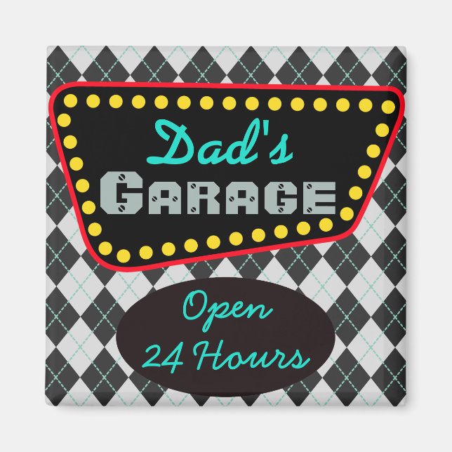 Classic Dad's Garage Magnet Gift (Framsidan)