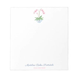 Classic Dam Rosa Orchid in Ginger Burk Planter Anteckningsblock