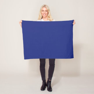 Classic Dark Blue Accent Fleece Blanket