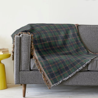 Classic Dark Blue Red Green Plaid Pattern Filt