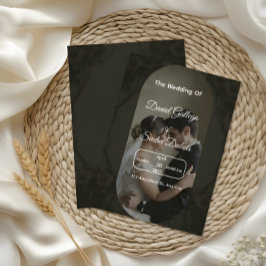 Classic Dark Elegant Wedding Invitation Inbjudningar