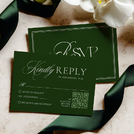 Classic Dark Green Wedding OSA Kort