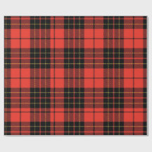 Classic Dark Red Tartan Wrapping Paper
