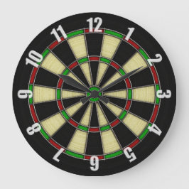 Classic Dart Board Design Stor Klocka