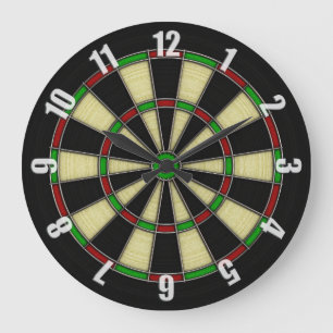 Classic Dart Board Design Stor Klocka