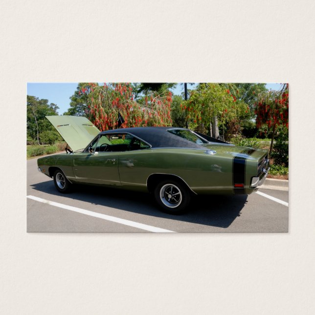 Classic Dodge Charger Visitkort (Framsidan)