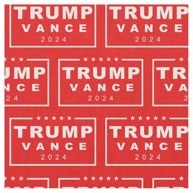 Classic Donald Trump Vance 2024 Rectangle Logotyp Tyg (Närbild)