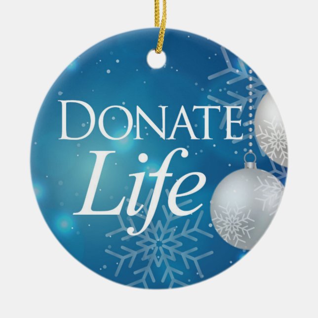 Classic Donate Life Julgransprydnad Keramik (Framsidan)