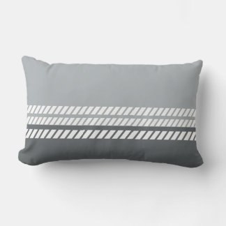 Classic Dove Grey & Dark Grey with Stripes  Lumbarkudde
