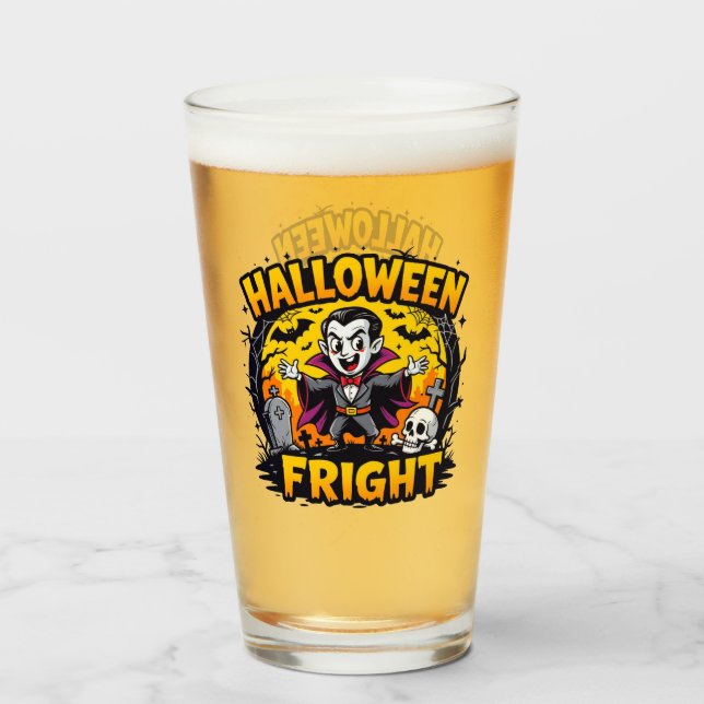 Classic Dracula Halloween Fright Glaskopp (Baksida fylld)