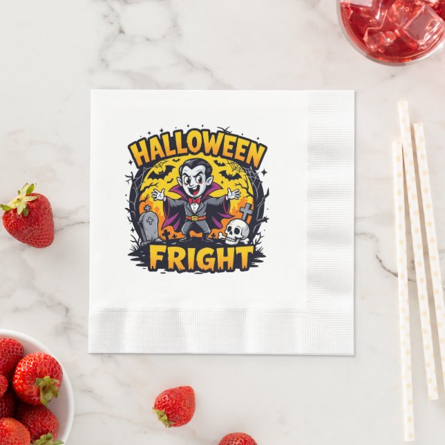 Classic Dracula Halloween Fright Pappersservett (Insitu)