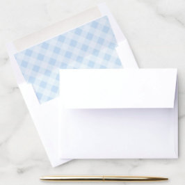 Classic Dusty Blue Watercolor Gingham Pattern