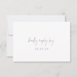 Classic Dusty Lilac Elegant bröllop OSA Kort