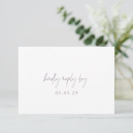 Classic Dusty Lilac Elegant bröllop OSA Kort