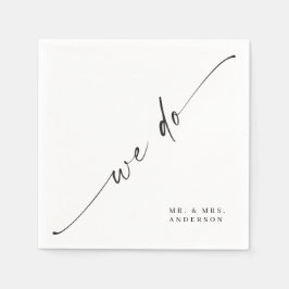 Classic Elegance Bröllop Cocktail Napkin Pappersservett