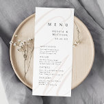 Classic Elegance calligraphy monogram bröllop Meny<br><div class="desc">Moderna klassiska minimalistiska bröllop-menykort har elegant calligraphy-par monogram och timellös serieteckenhändelseinformation i färg,  redigerbar beige,  svart och vit,  enkel och sofistikerad,  Underbar för formellt vintage bröllop,  romantiskt traditionellt bröllop,  modern klassisk bröllop under alla säsonger. Visa alla matchande delar i samlingen.</div>