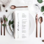 Classic Elegance Dubbla Sided Bröllop Menu Meny<br><div class="desc">Den här vackra menyn är perfekt för nästa händelse! Redigera enkelt menyalternativen och visning den vackra designen på varje plåt! Anpassa tackmeddelandet på baksidan - eller ta bort! Se hela samlingen för mer matchande objekt!</div>