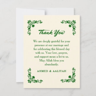 Classic Elegance Ivory & Emerald Floral Wedding Tack Kort