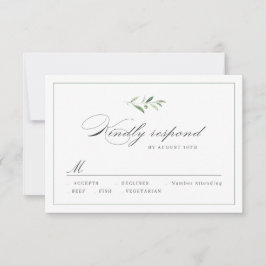 Classic Elegance Script Greenery bröllop OSA