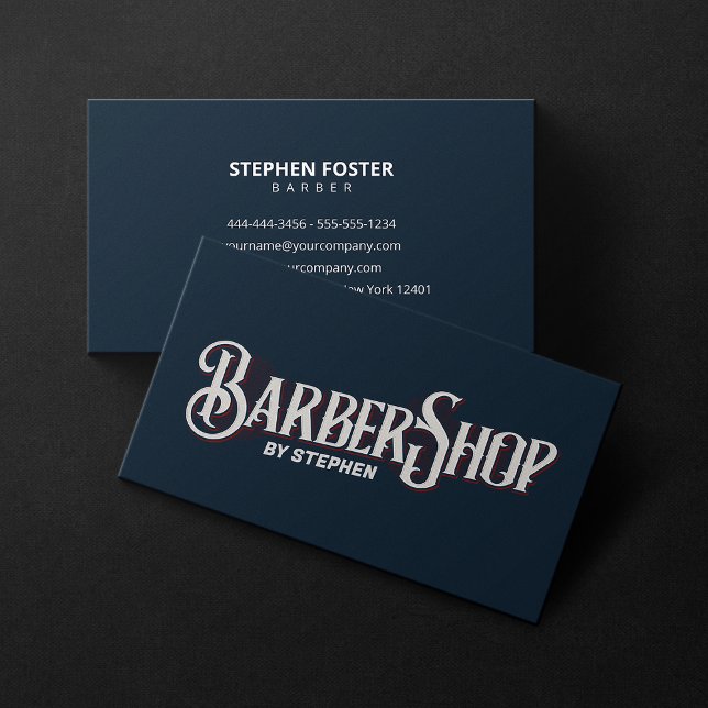 Classic Elegant Barbershop Hair Dresser Hair Salon Visitkort (Skapare uppladdad)